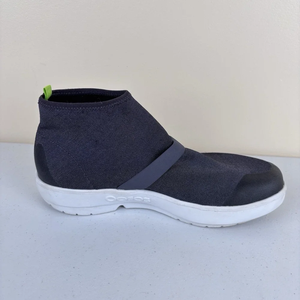 Oofos‎ Oomg Fibre High Top Slip On Shoes Boots Womens 9.5 Heather Blue Recovery